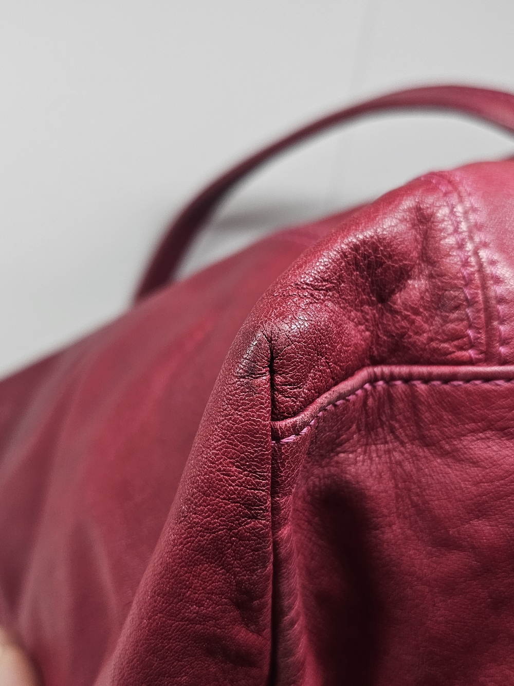 Longchamp Le Pliage Cuir Large Pink Leather Tote - Picture 9 of 16